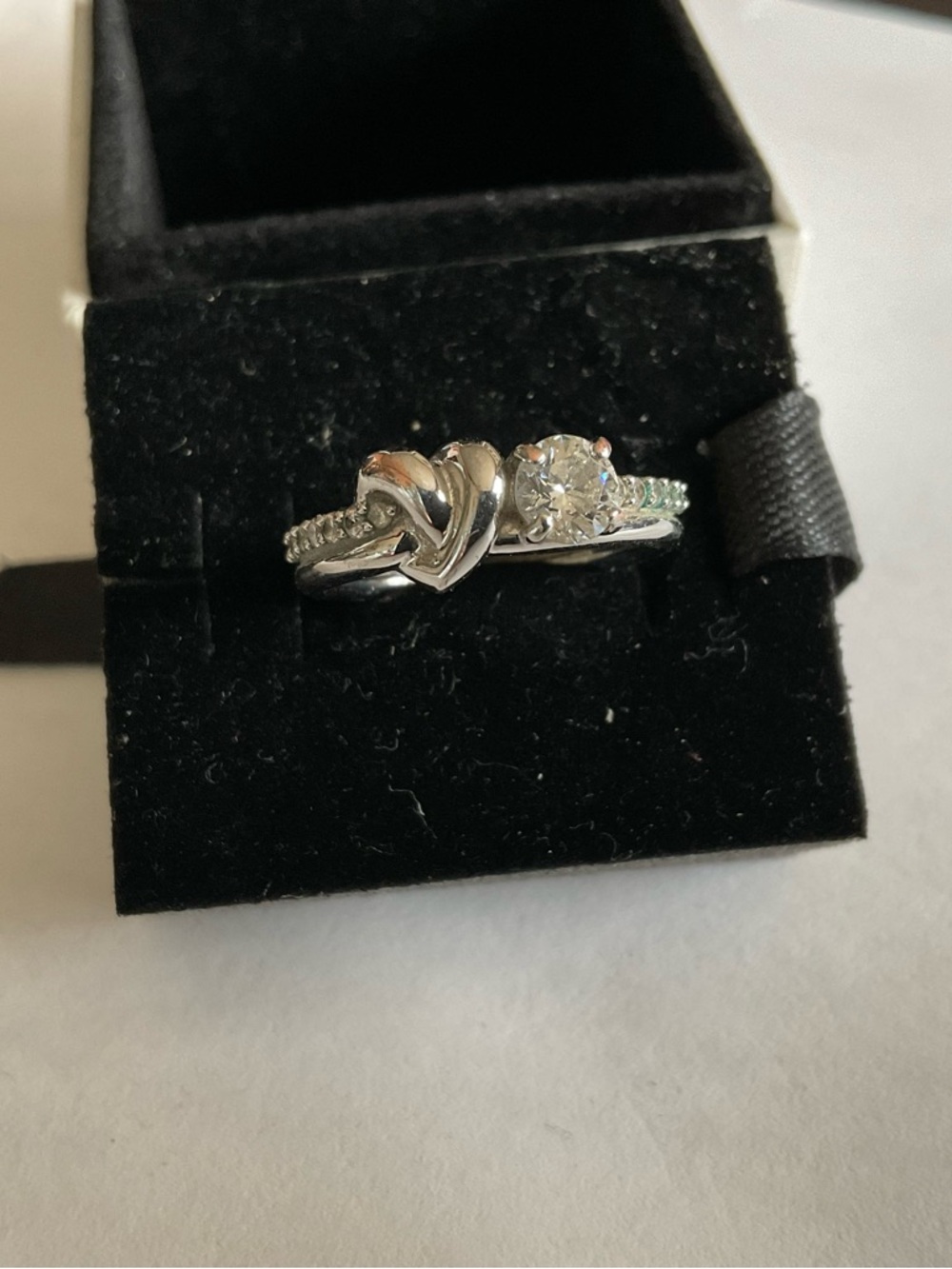 Swarovski Silver Clear Crystal Knot Ring